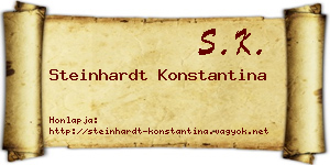 Steinhardt Konstantina névjegykártya